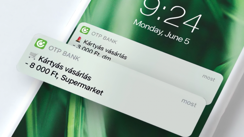 Az OTP Bank bejelentette, hogy novembertől kezdődően díjat kell fizetni a mobiltelefonos értesítésekért. | 24.hu